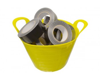 Bucket of 48mm x 45m Black Cloth Tape